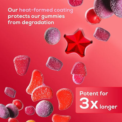 Natural Iron Supplement for Women and Men with a Delicious Mixed Berry Flavor - Chewable Vegan Iron Supplements w/Vitamin C, Zinc, Folic Acid & B Vitamins - 60 Iron Gummies for Anemia