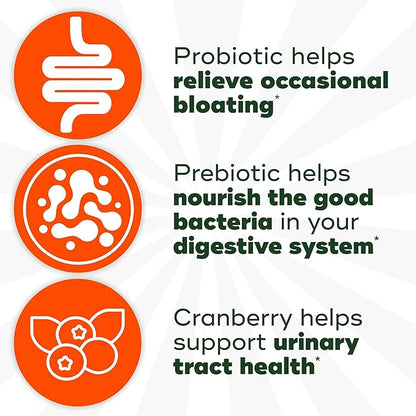 Align Women's Health, Prebiotic + Probiotic, with Cranberry for Feminine Health, Help Nourish & Add Good Bacteria for Digestive Health, 50 Gummies