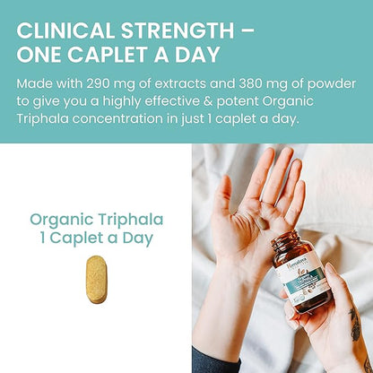 Himalaya Organic Triphala, Colon Cleanse & Digestive Supplement for Occasional Constipation, 688 mg, 90 Caplets, 2 Month Supply