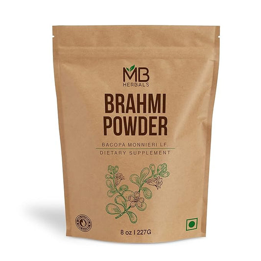 MB Herbals Pure Brahmi Powder 227g | Half Pound | Bacopa Powder | Hair Care