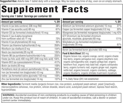 INNATE Response Formulas Women Over 40 One Daily - Daily Multivitamin For Women Over 40 - With Vitamins A, C, and E - Vegetarian, Non-GMO - Made Without 9 Food Allergens - 60 tablets (60 Servings)