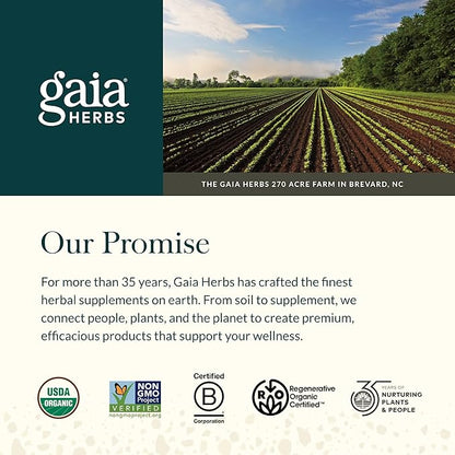 Gaia Herbs Lion's Mane Mushroom - Natural Brain Support Supplement - Made with Organic Lion's Mane Mushrooms - Free from Gluten, Soy & Dairy - 60 Vegan Gummies (30 Servings)