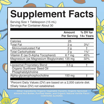MaryRuth Organics Magnesium Liposomal| Magnesium Supplement | Magnesium Bisglycinate | Muscle & Bone Support | Mood Support Vitamin | Vegan | Non-GMO | Gluten Free | 15.22 Fl Oz | 30 Servings