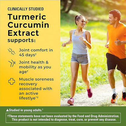 Nature Made High Absorption Turmeric Curcumin Capsules, Turmeric Supplement, Muscle and Joint Support Supplement, 30 Capsules, 30 Day Supply