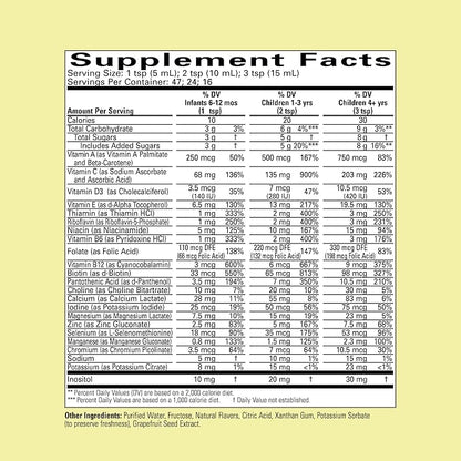 CHILDLIFE ESSENTIALS Kids Multivitamin & Mineral - Kids Vitamins, Liquid Multivitamin for Kids, Toddler Multivitamins, Liquid Vitamins, Baby Multivitamin - Natural Orange & Mango, 8 Fl Oz (Pack of 1)