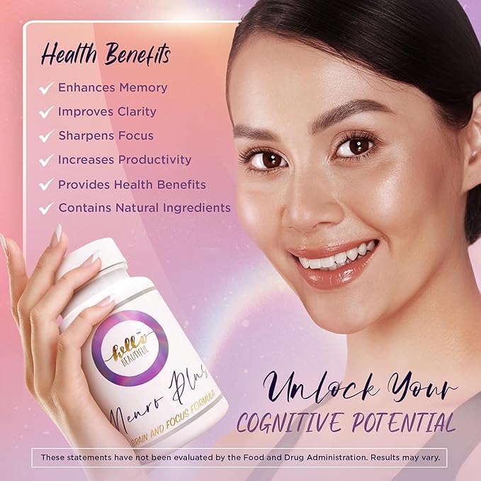 Neuro Plus Brain Focus Formula - Enhance Memory, Concentration & Mental Clarity - Nootropic Supplement for Peak Brain Performance