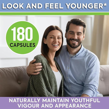 Extra Strength Resveratrol 1568mg - 180 Capsules - 3 Months Supply | Antioxidant Supplement | Natural Trans-Resveratrol Pills | for Anti-Aging, Heart Health, Immune System & Brain Function