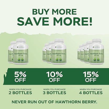 Purely Holistic Hawthorn Berry - 150 Vegan Capsules - 5 Month Supply - High Strength 4:1 Extract - Non-GMO Hawthorne Supplement - Supports Cardiovascular & Digestive Health