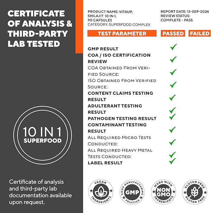 Shilajit Capsules 10 in 1 with Kava Kava - USA Made Himalayan Shilajit for Men with Tongkat Ali, Ashwagandha, Kava Kava for Energy & Immunity Support - 90 Count