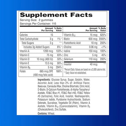 One A Day Men’s Multivitamin Gummies, Multivitamin for Men with Vitamin A, C, D, E, Calcium & More To Support Healthy Muscle Function, Gummies, 230 Count