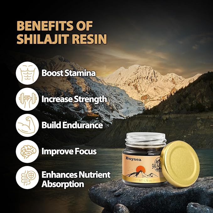 Pure Himalayan Shilajit Resin | 600 mg 80+ Servings| 85+ Trace Minerals & 75%+ Fulvic Acid for Focus & Energy| Zero Sugar| Gold Grade Pure Shilajit for Men & Women - 1.76 Oz