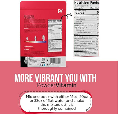 Electrolytes Powder Plus, Keto, Raspberry, Sugar Free, Pink Himalayan Salt, 1000mg Potassium, 120mg Calcium, 120mg Magnesium, Non-GMO, Zero Calories, (16 Hydration Packets)