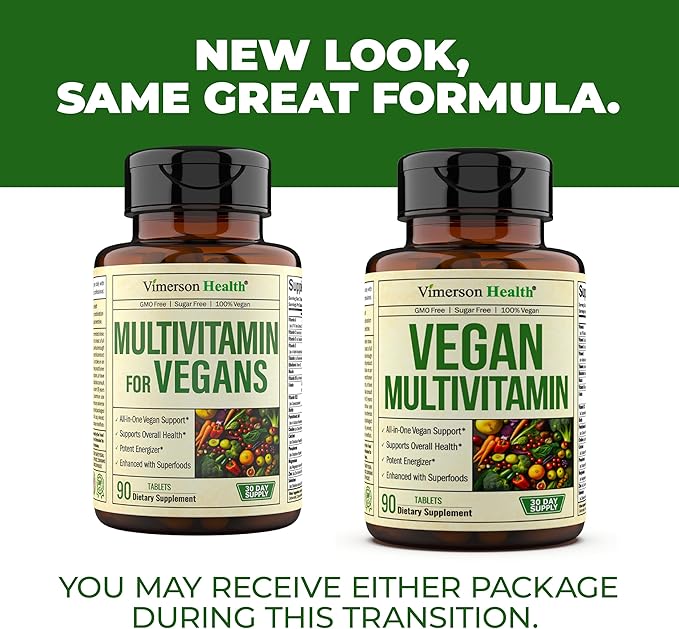 Vegan Multivitamins for Women & Men - Multivitamin & Multimineral Supplements for Energy, Focus and Overall Health. Daily Vegan Vitamins A, C, D, E & B12, Zinc, Calcium, Magnesium & More. 90 Tablets