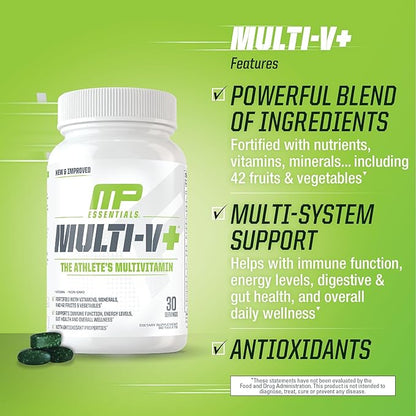 Muscle Pharm Essentials Multi-V+ & MusclePharm Essentials Fish Oil Elite Omega 3 Supplement