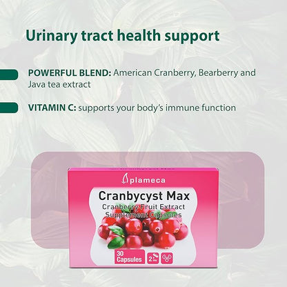 Cranbycyst Max – UTI Treatment for Women – 9 Glasses of Cranberry Juice in 1 Serving – Sugar-Free Cranberry Pills – Urinary Tract Health Support & UTI Protection – 30 CT
