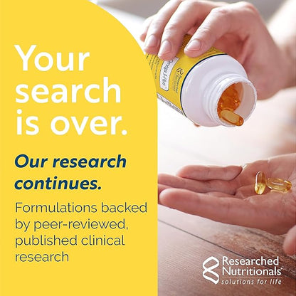 Researched Nutritionals Magnesium Glycinate Capsules - 125mg High Absorption Magnesium Glycinate Supplement to Support Healthy Bones and Energy Production - Vegan & Non-GMO (120 Capsules)