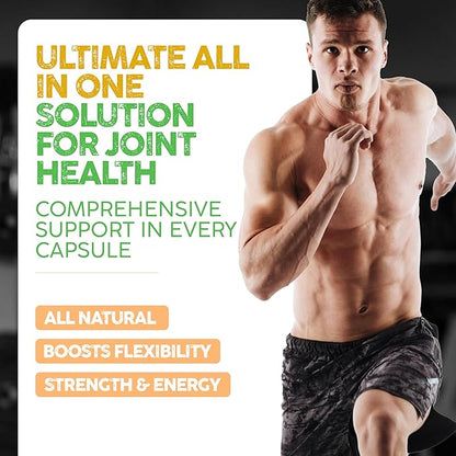 Vital Alchemy Joyful Joints Support Supplement for Women & Men with MSM, Glucosamine Sulfate 1500 mg,Turmeric Supplement with Hyaluronic Acid, Bromelain, Bioperine, 180 Cap, 60 Day Supply - USA Made