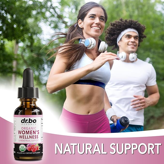 Thyroid Support & Hormone Balance for Women & PMS - Metabolism & Mood Thyroid Supplement Complex & Women's Wellness Organic Hormonal Balance Supplements Liquid Drops & Menstrual Cramp Period Support