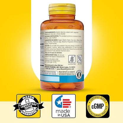 MASON NATURAL Glucosamine Chondroitin 1500/1200 3 Per Day with Vitamin C - Supports Joint Health, Improved Flexibility and Mobility*, 100 Capsules