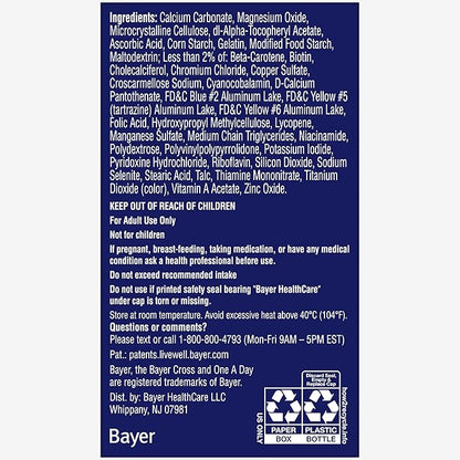 One A Day Men's Pre-Conception Health Multivitamin to Support Healthy Sperm, Supplement for Men with Vitamin C, Vitamin E, Selenium, Zinc, and Lycopene, 30 Count