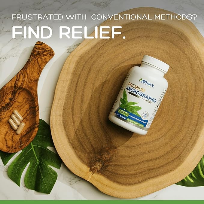 Premium Andrographis Paniculata Extract 2 Pack - 1,200mg (100mg Andrographolides) per Serving, Non-GMO, Vegan, Gluten Free