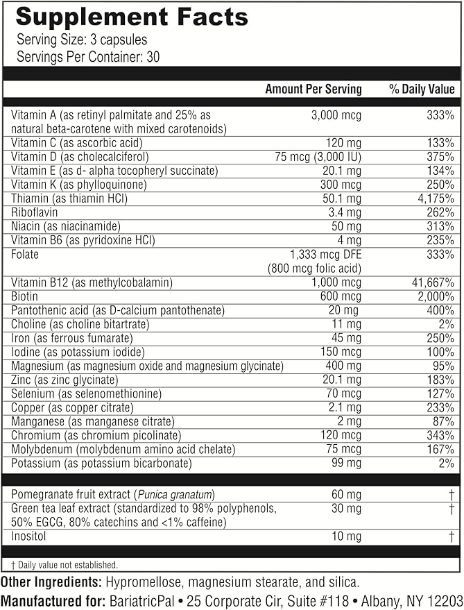 BariatricPal Ultra Multi Bariatric Multivitamin Capsules (90 Count)
