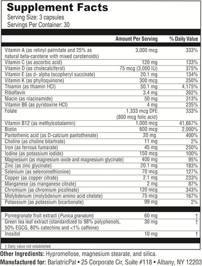 BariatricPal Ultra Multi Bariatric Multivitamin Capsules (90 Count)