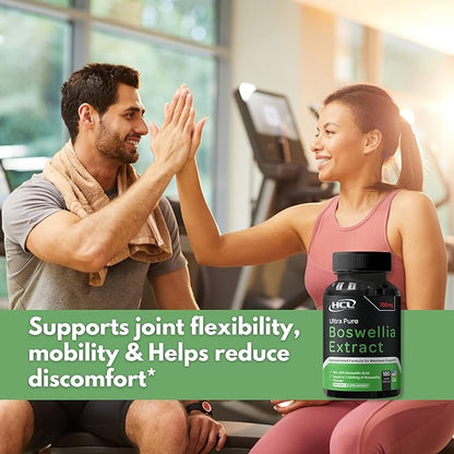 Boswellia Serrata Extract Capsules 65% Boswellic Acid 700mg Equal to 7000mg Resin Powder, Extra Strength & Superior Absorption, 6 Month Supply 180 Vegan Capsules Non-GMO