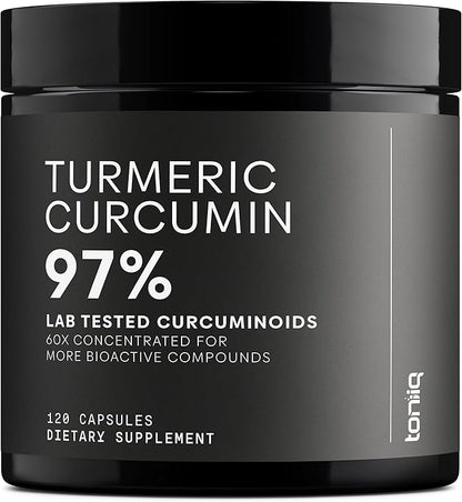 Turmeric Curcumin - Ultra High Potency 60:1 Extract with 97% Curcuminoids - 1200mg Per Serving - Black Pepper & MCT Oil for Enhanced Absorption - Third-Party Lab Tested - 120 Capsules