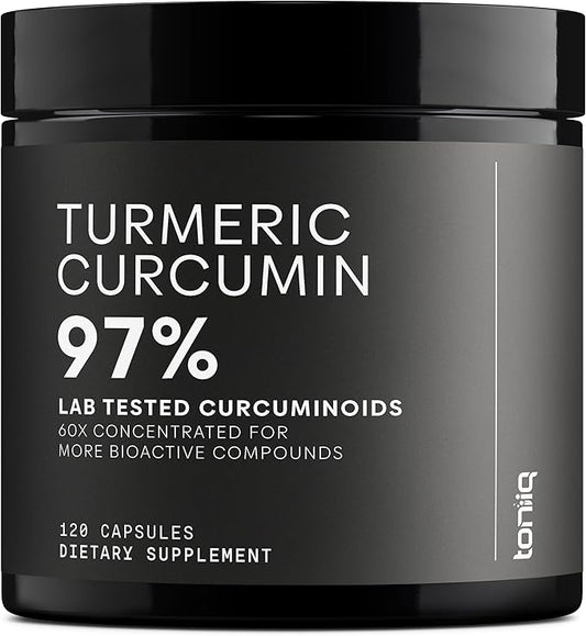 Turmeric Curcumin - Ultra High Potency 60:1 Extract with 97% Curcuminoids - 1200mg Per Serving - Black Pepper & MCT Oil for Enhanced Absorption - Third-Party Lab Tested - 120 Capsules