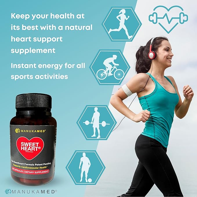 SWEETHEART Supports natural healthy heart 100% Natural Dietary Supplement 60 Capsules