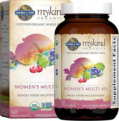 Garden of Life Organics Vitamins for Women 40+ - 60 Tablets & Vitamin D