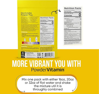 Electrolytes Powder Plus, Keto, Orange Pineapple, Sugar-Free, 1000mg Potassium, 120mg Calcium, 120mg Magnesium, Non GMO, Zero Calories, 30 Hydration Packets