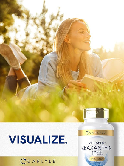 Carlyle Zeaxanthin 10mg | 120 Softgels | Eye Health Support with Lutein | Non-GMO, Gluten Free Supplement
