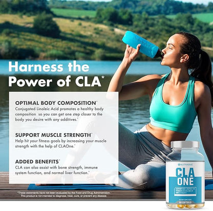 NutraOne CLAOne Supplement from Nutrition — Conjugated Linoleic Acid (CLA) Natural Supplement* (90 Capsules)