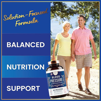 Blood Pressure Support Supplement - Green Tea, Hibiscus, Hawthorn, Garlic - Blood Pressure Vitamin, Mineral and Activated Naturals - 3 Month Supply, 90 Capsules