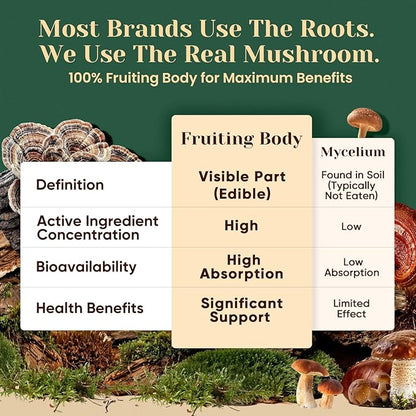 Venture Pal Mushroom Powder – 16 Mushroom Blend with Adaptogens for Coffee & Tea | Ashwagandha, Lion’s Mane, Rhodiola | 10:1 Extract from 100% Fruiting Bodies | 90 Servings