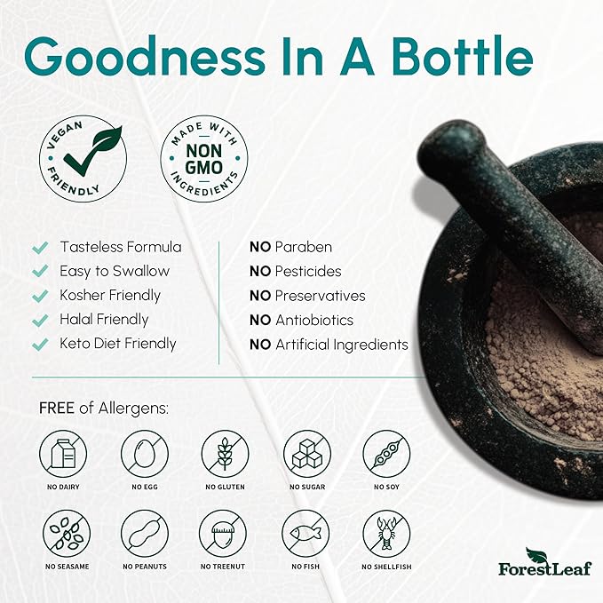 ForestLeaf Vitamin B2 Riboflavin 400mg - Energy, Skin & Cellular Health Supplement - Nervous System Support - Vitamin B 2 VIT B - Non-GMO & Gluten Free - B2 Vitamin 400mg Vegetable Capsules, 90 Count