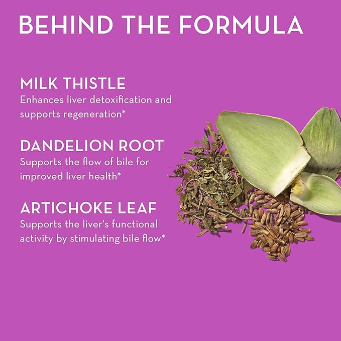 HUM Wing Man - Liver Detox and Liver Support Supplement with Milk Thistle, Dandelion Root Powder & Artichoke Leaf Extract - Helps Flush Liver of Toxins (60-Count)