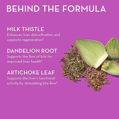 HUM Wing Man - Liver Detox and Liver Support Supplement with Milk Thistle, Dandelion Root Powder & Artichoke Leaf Extract - Helps Flush Liver of Toxins (60-Count)