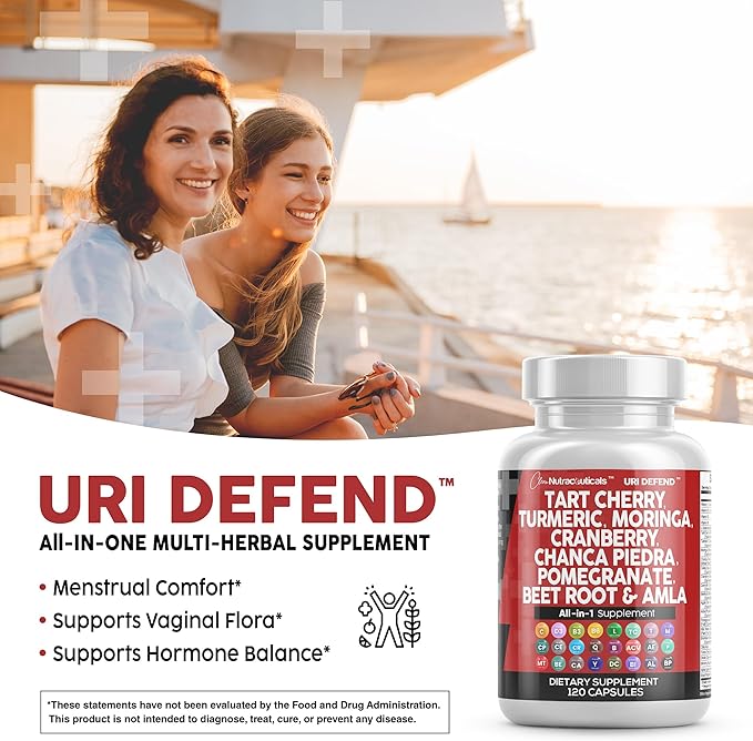 Clean Nutraceuticals Tart Cherry Extract Capsules with Turmeric Moringa Cranberry Chanca Piedra Celery Quercetin ACV Pomegranate L Selenomethionine - 5pack