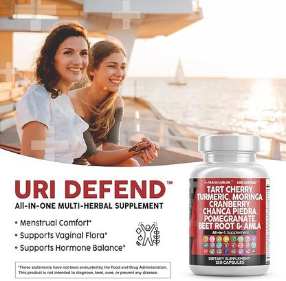 Clean Nutraceuticals Tart Cherry Extract Capsules with Turmeric Moringa Cranberry Chanca Piedra Celery Quercetin ACV Pomegranate L Selenomethionine - 5pack
