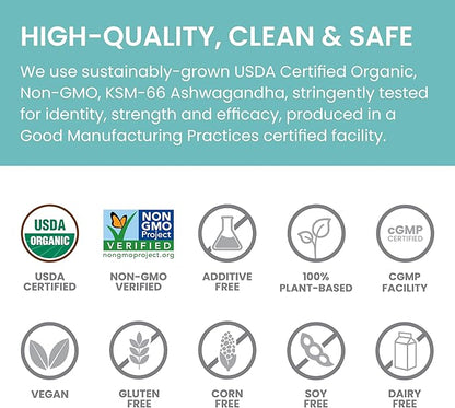 Himalaya Ashwagandha Organic Gummies, KSM-66 Organic Ashwagandha to Help with Stress Relief, Energy and Relaxation, 60 Gummies with Delicious BlackBerry Flavor