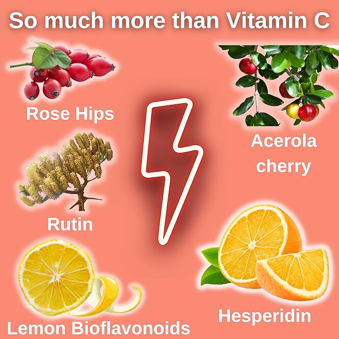 Noor Vitamins 500 MG Halal Vitamin C Chewable Tablets + Rose HIPS and Antioxidants I Supports Immune System I Vegan, Gluten Free & Halal Vitamin 60 Orange Flavored Chewable Tablets I 2 Month Supply