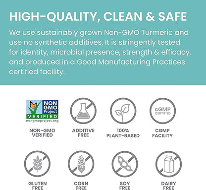 Himalaya Turmeric 95 Supplement with Curcumin/Curcuminoids, Joint and Muscle Support, Optimum Flexibility and Mobility, 600 mg, Non-GMO, Vegan, Gluten Free, 60 Capsules, 2 Pack, 60 Day Supply