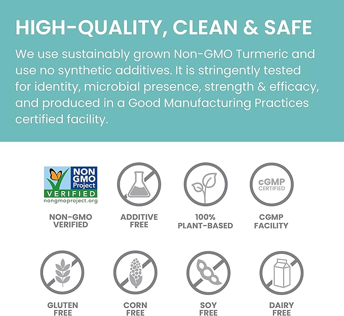 Himalaya Turmeric 95 Supplement with Curcumin/Curcuminoids, Joint and Muscle Support, Optimum Flexibility and Mobility, 600 mg, Non-GMO, Vegan, Gluten Free, 60 Capsules, 60 Day Supply