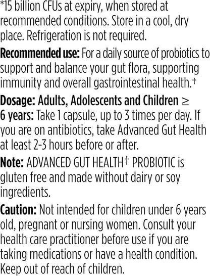Genuine Health Advanced Gut Health Gentle-Care Probiotic, Helps Promote Digestive, Gastrointestinal & Gut Health, Multi-Strain Formula, 30 Capsules