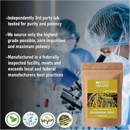 Organic Goldenseal Root Powder 100% Pure Natural 200 Gram / 7.05 oz