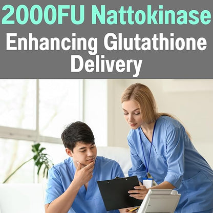 SHIZAM 600mg NAC 2000 FU 100mg Nattokinase & 400mg Reduced L Glutathione Gummies, N-Acetyl Cysteine Capsule Powder Pill Liquid Supplement/Supplements Alt, Organic N Acetylcysteine 1000mg 4000 600 mg