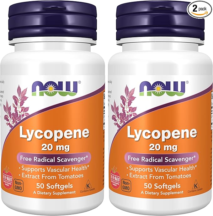 Now Foods Lycopene, 50 softgels / 20 mg (Pack of 2)
